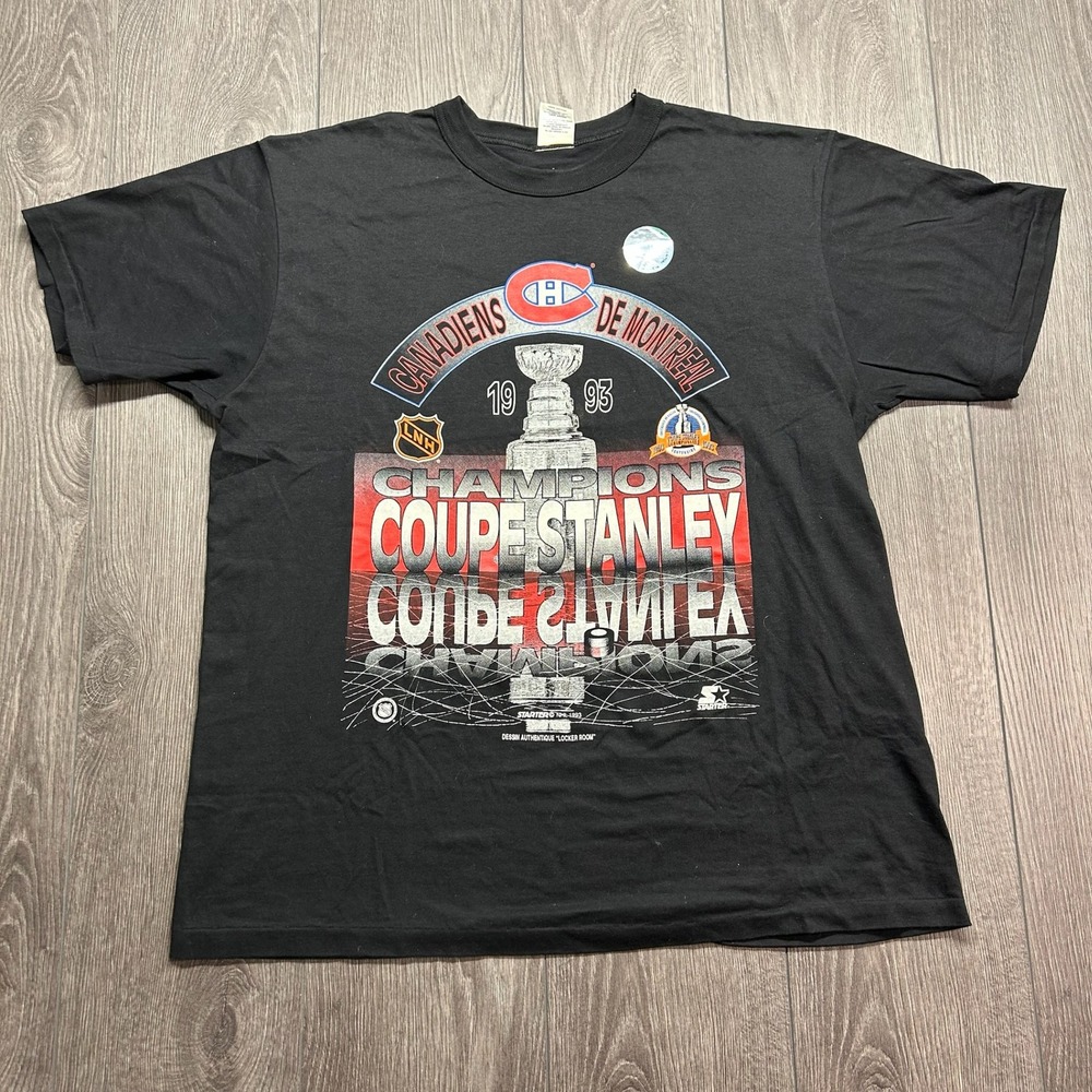 Vintage Starter Montreal Canadiens 1993 Large Stanley Cup Champions Shirt Mens
